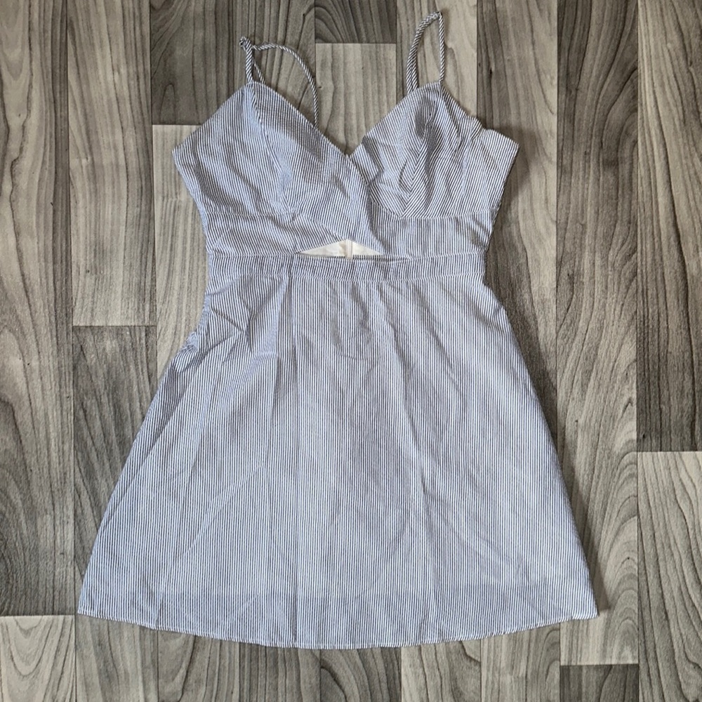 Forever 21 Blue Pinstripe Dress